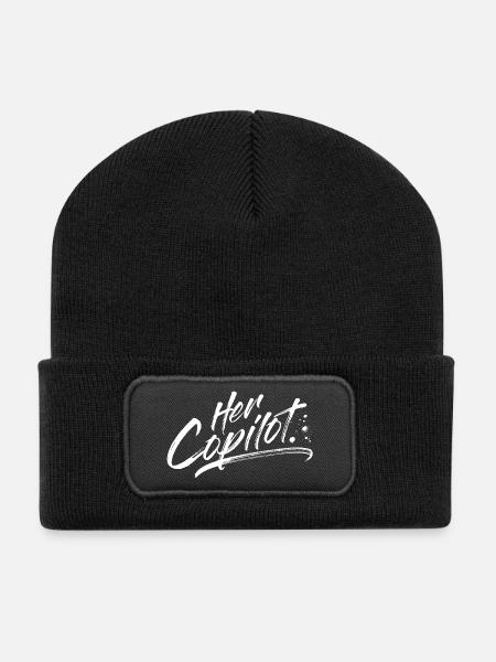 Her Copilot - Recycled Patch Beanie - black