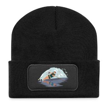 ski nautique ski nautique eau3 - Beanie recyclé à patch - noir - Devant