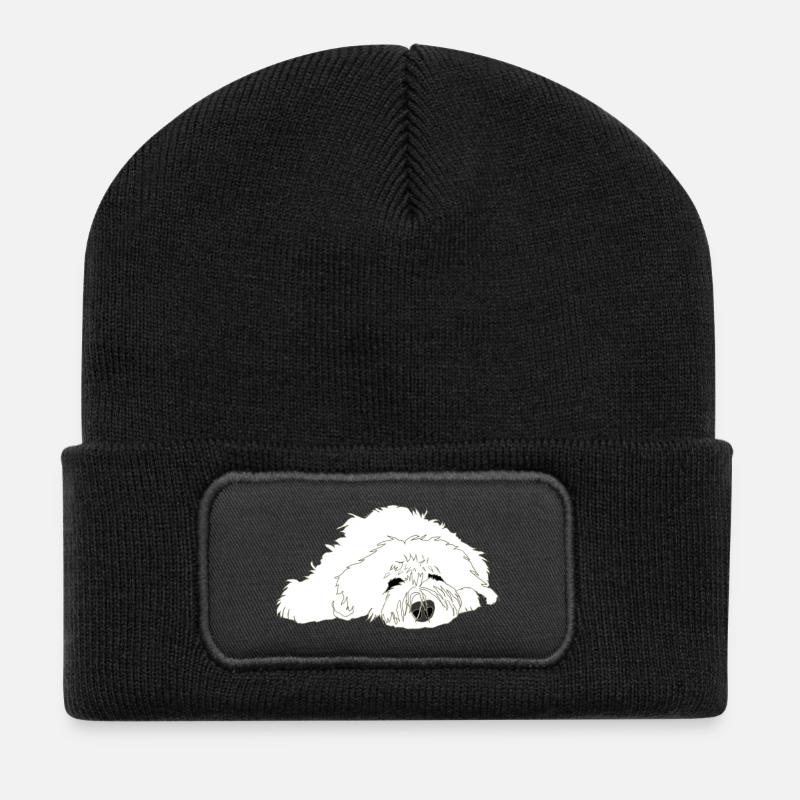hundemuede - Recycelte Patch Beanie - Schwarz