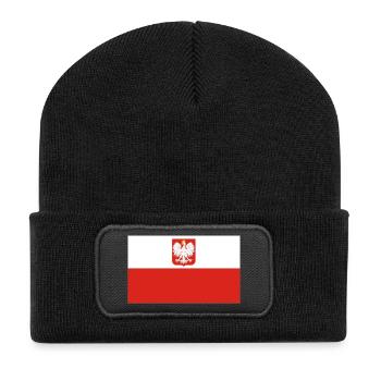 POLAND - Recycled Patch Beanie - black - Front