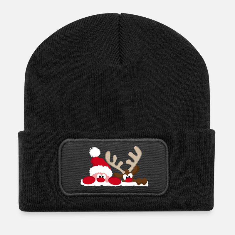 rennes rennes nicholas nicholas noël Weihn - Beanie recyclé à patch - noir