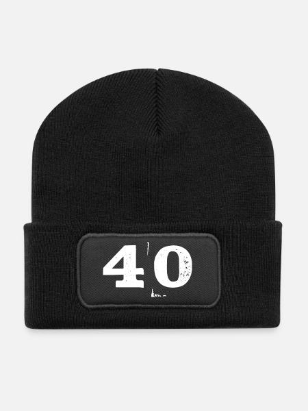 40 Geburtstag runder Geburtstag - Recycelte Patch Beanie - Schwarz