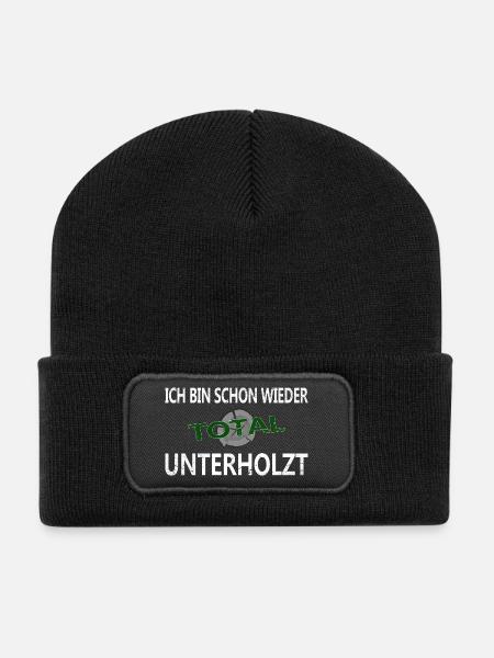 Holz machen - Unterholzt - Recycelte Patch Beanie - Schwarz