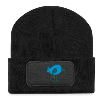 bird - Recycled Patch Beanie - black - Front