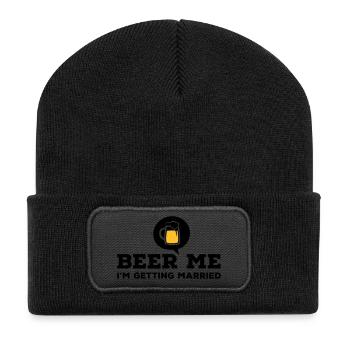 Beer Me I am Getting Married Bachelor Party - Beanie recyclé à patch - noir - Devant