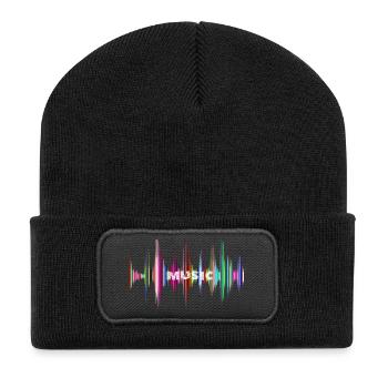 musique - Beanie recyclé à patch - noir - Devant