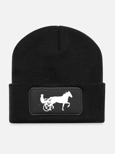 Courses hippiques courses hippiques - Beanie recyclé à patch - noir