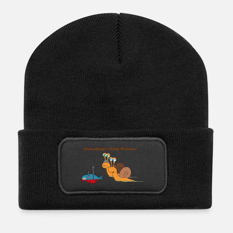 Sherlock Holmes snail - Recycled Patch Beanie - black
