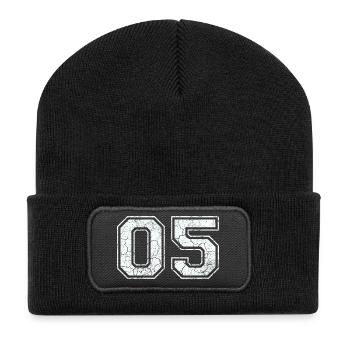 05 in white in the used look - Recycled Patch Beanie - black - Front