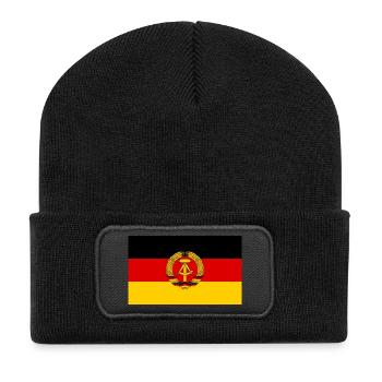 GDR flag - Recycled Patch Beanie - black - Front