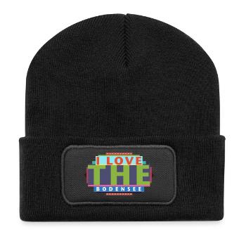 I Love The Bodensee - Recycelte Patch Beanie - Schwarz - Vorne