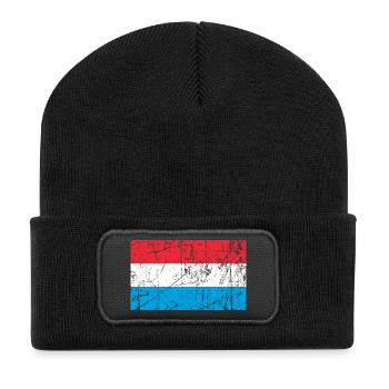 Luxembourg Luxembourg Luxembourg Fahne flag - Beanie recyclé à patch - noir - Devant