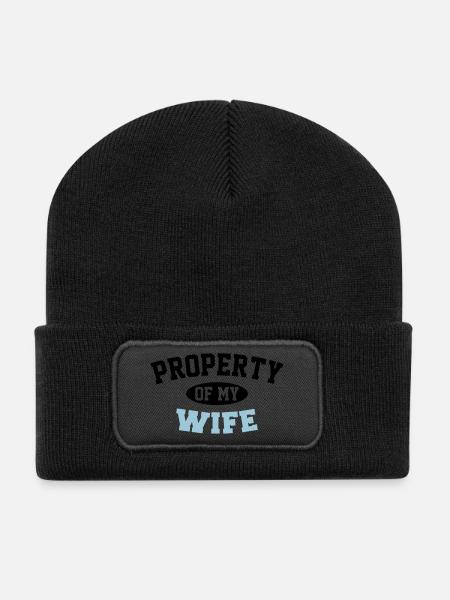 Property Of My Wife - Recycled Patch Beanie - black