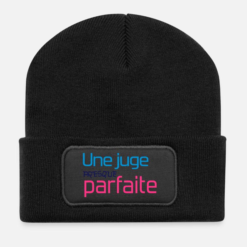 Richter / Gerechtigkeit / Richterin / Judge / - Recycelte Patch Beanie - Schwarz