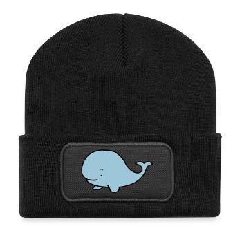 suesser_wal_02 - Recycelte Patch Beanie - Schwarz - Vorne