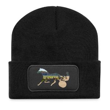 tracteur - Beanie recyclé à patch - noir - Devant