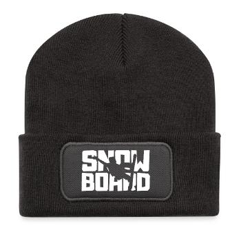 Snowboard is my Life Shirt – Für echte Rider - Recycelte Patch Beanie - Dunkelgrau - Vorne