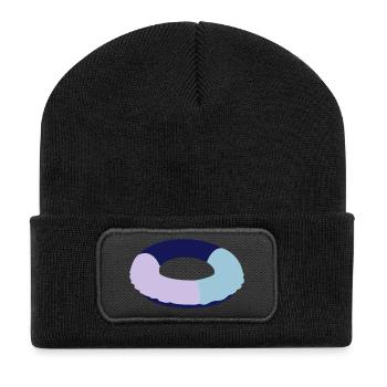 schwimmring - Recycelte Patch Beanie - Schwarz - Vorne