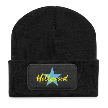 Star hollywoodienne - Beanie recyclé à patch - noir - Devant