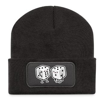 Drôle de dés gymnase sixpack bodybuilding - Beanie recyclé à patch - charbon - Devant