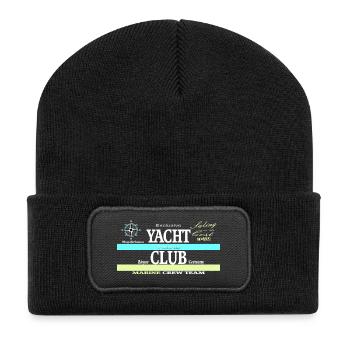 Yacht Club Vintage Collage - Recycled Patch Beanie - black - Front