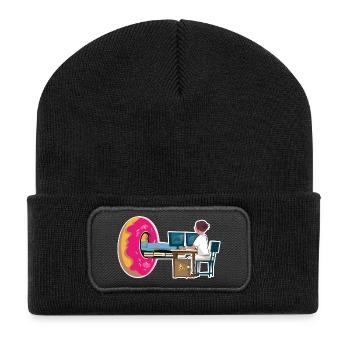 Radiologie Manipulatorin Scanner Donut Radiologie - Recycelte Patch Beanie - Schwarz - Vorne