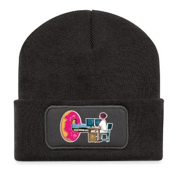 Woman Manip Radio Scanner Irm Donut Radiology - Recycled Patch Beanie - dark grey - Front