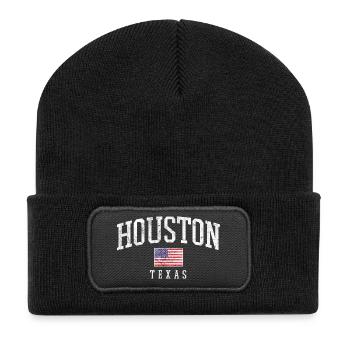 Houston Texas Vintage Flag - Recycled Patch Beanie - black - Front