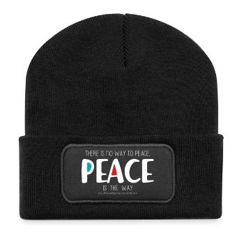 Peace 2 (dark) - Recycled Patch Beanie - black - Front