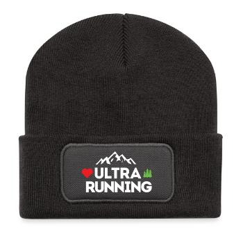 Ultra Running – Meine Liebe - Recycelte Patch Beanie - Dunkelgrau - Vorne