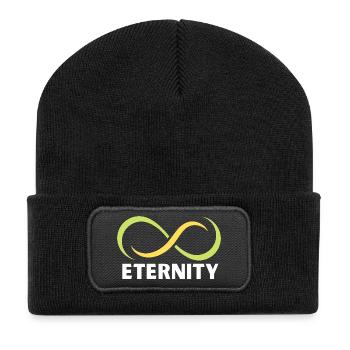 Emblème du ruban de l’infini de l’éternité - Beanie recyclé à patch - noir - Devant