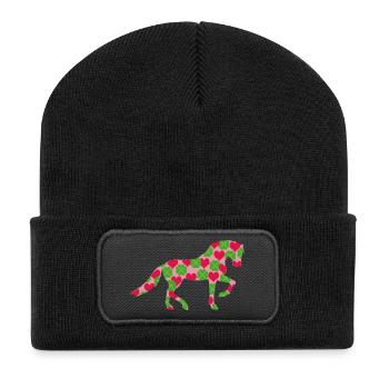 Horse luck - Recycled Patch Beanie - black - Front