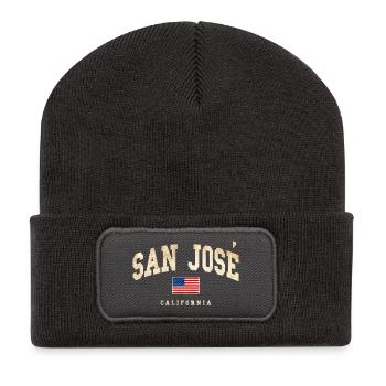 San Jose Vintage Flag California - Recycled Patch Beanie - dark grey - Front