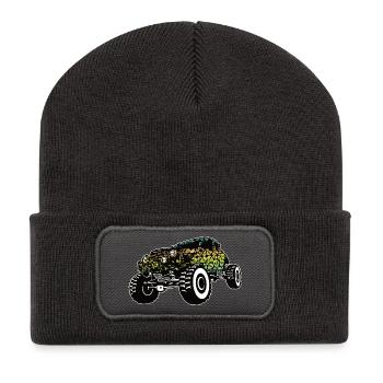 Monster Truck Skull Gradient - Recycled Patch Beanie - dark grey - Front