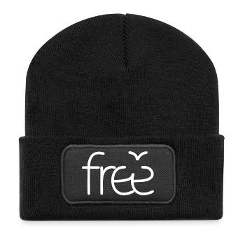 Kostenlos (dunkel) - Recycelte Patch Beanie - Schwarz - Vorne