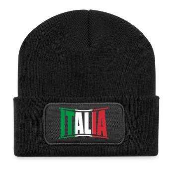 t-shirt Italy flag Italy Italien Italie - Recycled Patch Beanie - black - Front