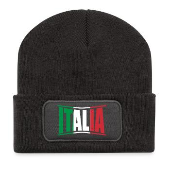 T-Shirt Italien Flagge Italien Italien Italie - Recycelte Patch Beanie - Dunkelgrau - Vorne