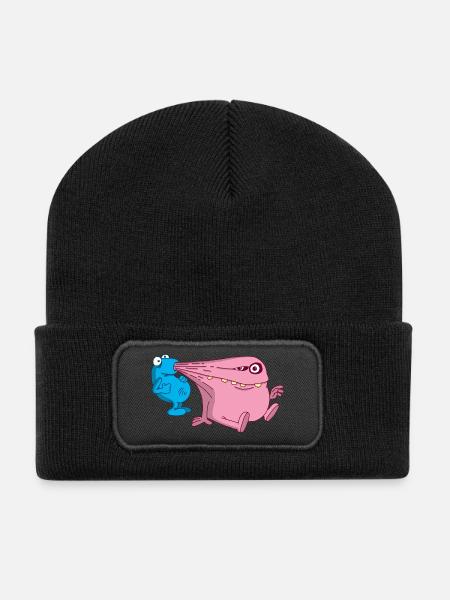 Monstre aspirateur d'énergie - Beanie recyclé à patch - noir