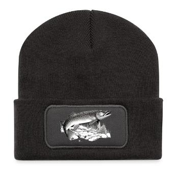 Pike - Recycled Patch Beanie - dark grey - Front