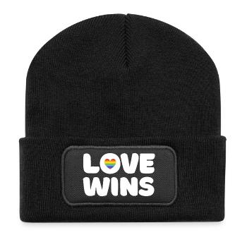 Pride Month LGBTQ - Love Wins - Recycled Patch Beanie - black - Front