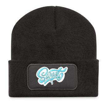 Kalt süß Drehbuch-Design - Recycelte Patch Beanie - Dunkelgrau - Vorne