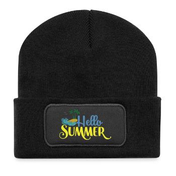 Bonjour Summmer - Beanie recyclé à patch - noir - Devant