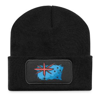 Illustration du drapeau de l’Australie Logo du signe d’art - Beanie recyclé à patch - noir - Devant