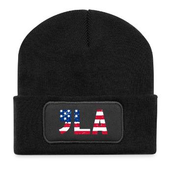 COMMA LA, CAMALA HARRIS FÜR DIE PRÄSIDENTSCHAFT 2024 - Recycelte Patch Beanie - Schwarz - Vorne