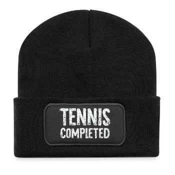 Tennis Shirt Hoodie Tennis Completed - Recycelte Patch Beanie - Schwarz - Vorne