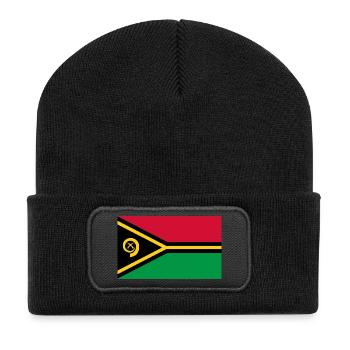 Vanuat - Recycelte Patch Beanie - Schwarz - Vorne