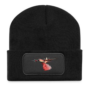 Avion de lutte contre les incendies C-130 - Beanie recyclé à patch - noir - Devant
