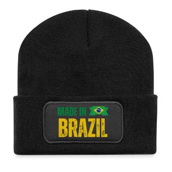 Fabriqué au Brésil, fierté brésilienne - Beanie recyclé à patch - noir - Devant