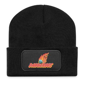 Dangereux – Déclaration de météore enflammée - Beanie recyclé à patch - noir - Devant