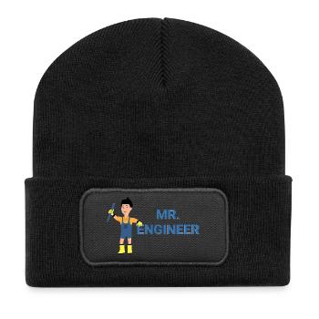 Monsieur l’Ingénieur - Beanie recyclé à patch - noir - Devant